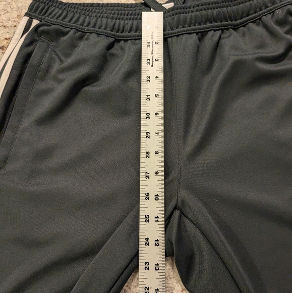 Adidas Athletic Pants Climacool Women's Size Large Black & White Stripe Tapered - Picture 10 of 12